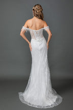 Vestido de Novia Corte Sirena con Hombros Descubiertos & Pedrería - Dancing Queen (Estilo 0283)