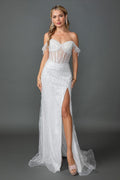 Vestido de Novia Corte Sirena con Hombros Descubiertos & Pedrería - Dancing Queen (Estilo 0283)
