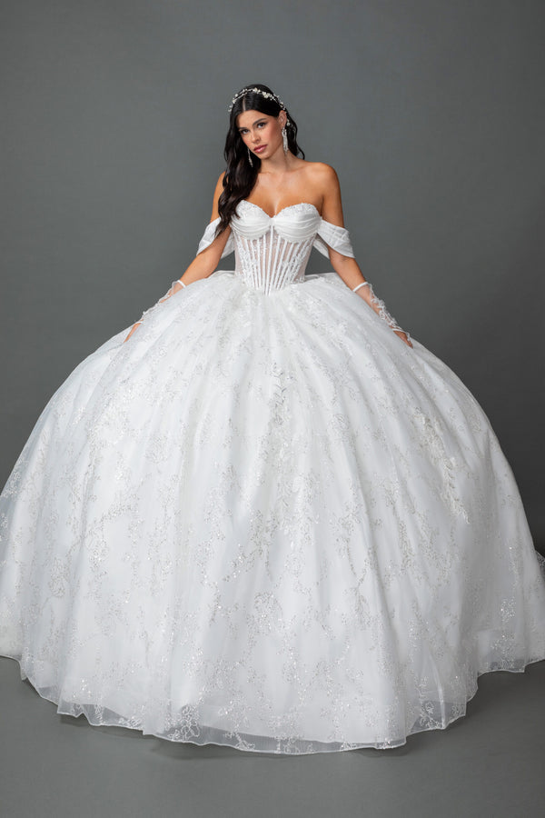Vestido de Novia Corte Princesa con Corsé y Hombros Descubiertos - Dancing Queen (0322)