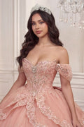 Vestido de Quinceañera Corte Princesa en Tul con Brillo y Bordados - Ladivine XV 15729