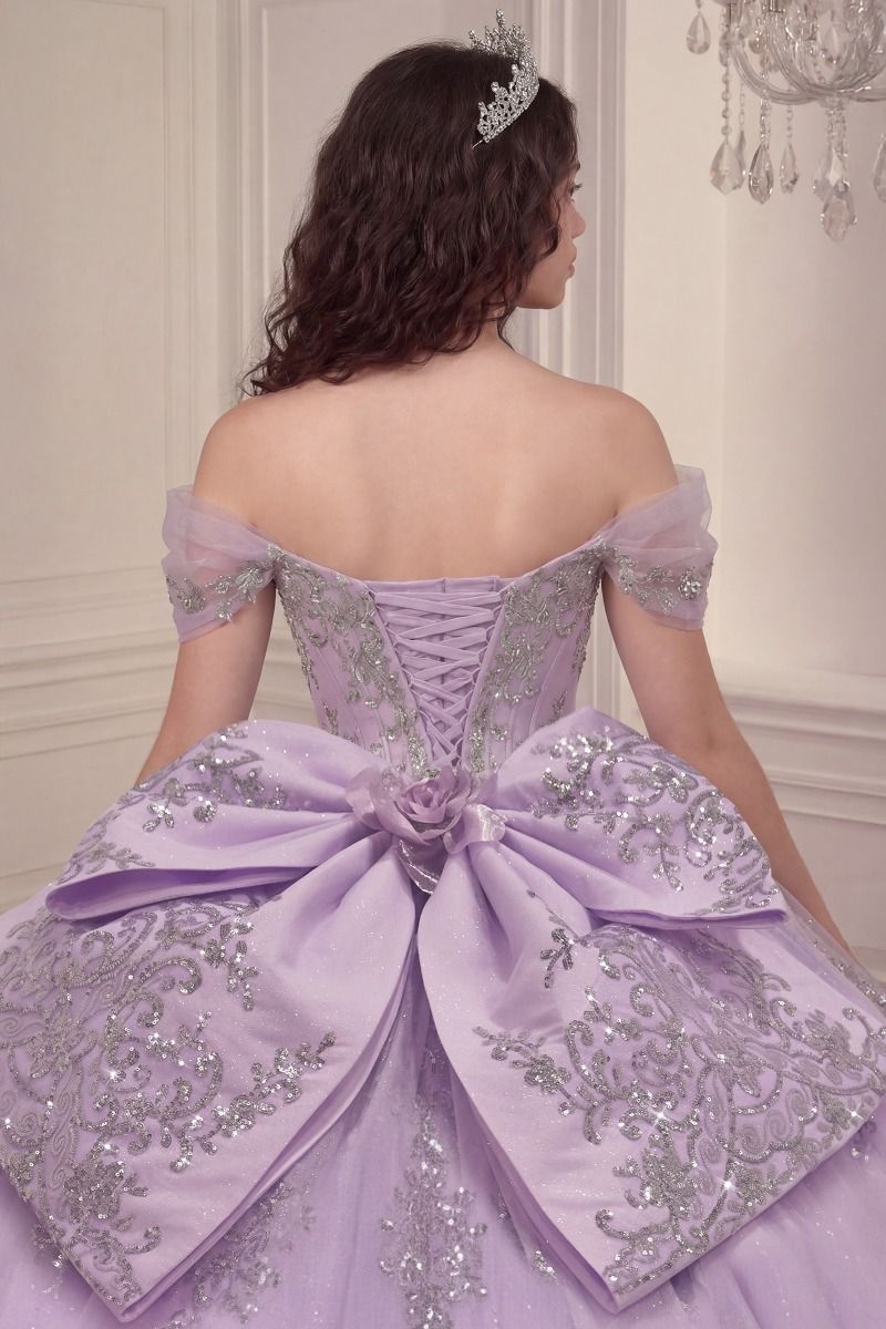 Vestido de Quinceañera y Sweet 16 con Hombros Caídos y Pedrería - Ladivine Quinceañera 15730