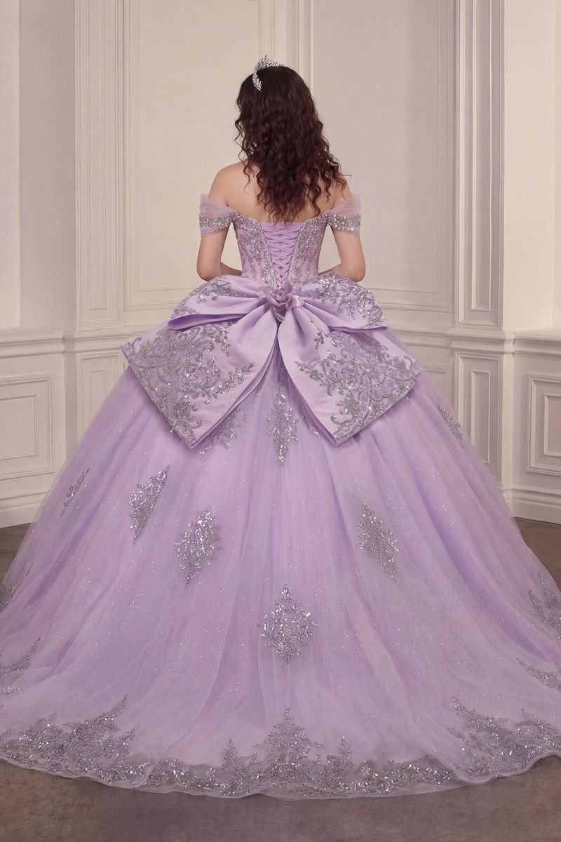 Vestido de Quinceañera y Sweet 16 con Hombros Caídos y Pedrería - Ladivine Quinceañera 15730