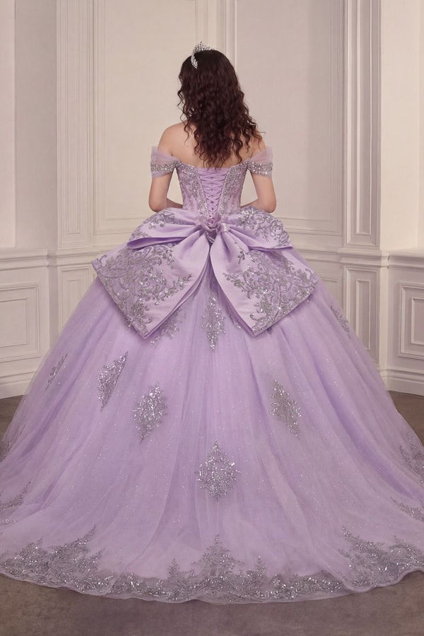 Vestido de Quinceañera y Sweet 16 con Hombros Caídos y Pedrería - Ladivine Quinceañera 15730
