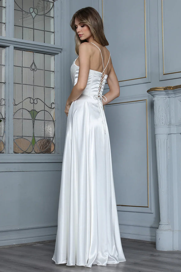 Adora Bridal 3368-01 Wedding Dress - Minimalist with Slit