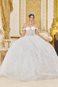 Vestido de Novia Corte Princesa de Tul Brillante con Corsé de Pedrería - Dancing Queen (5043)