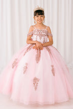 Vestido de Niña para Presentación con Pedrería - Cinderella Couture 8190