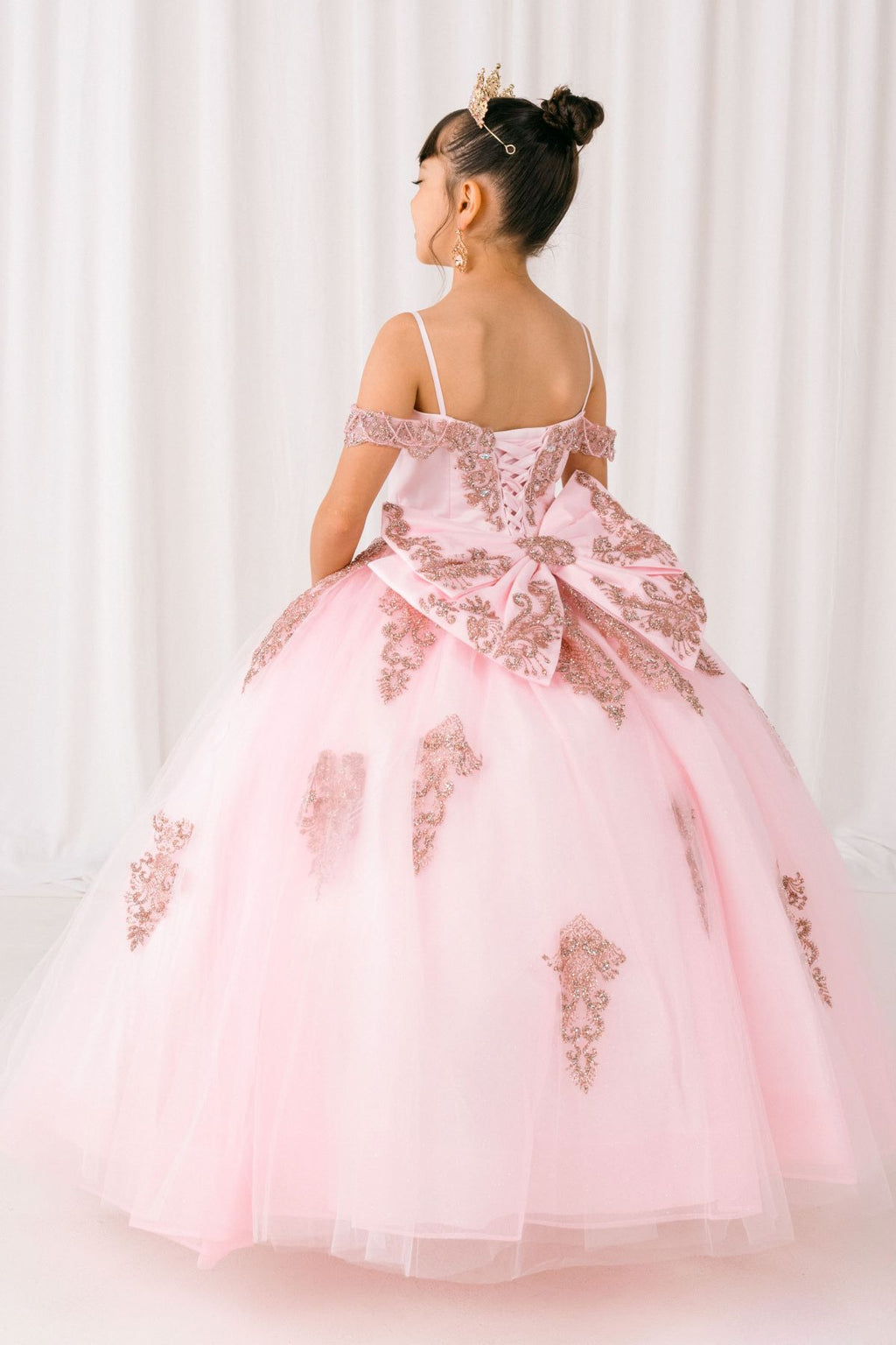 Vestido de Niña para Presentación con Pedrería - Cinderella Couture 8190