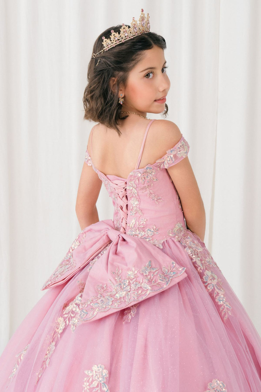 Vestido de Mini Quinceañera y Presentación con Brillo - Cinderella Couture 8405