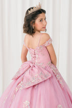 Vestido de Mini Quinceañera y Presentación con Brillo - Cinderella Couture 8405