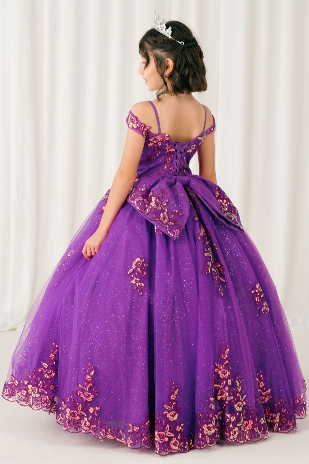 Vestido de Mini Quinceañera y Presentación con Brillo - Cinderella Couture 8405