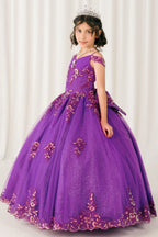 Vestido de Mini Quinceañera y Presentación con Brillo - Cinderella Couture 8405