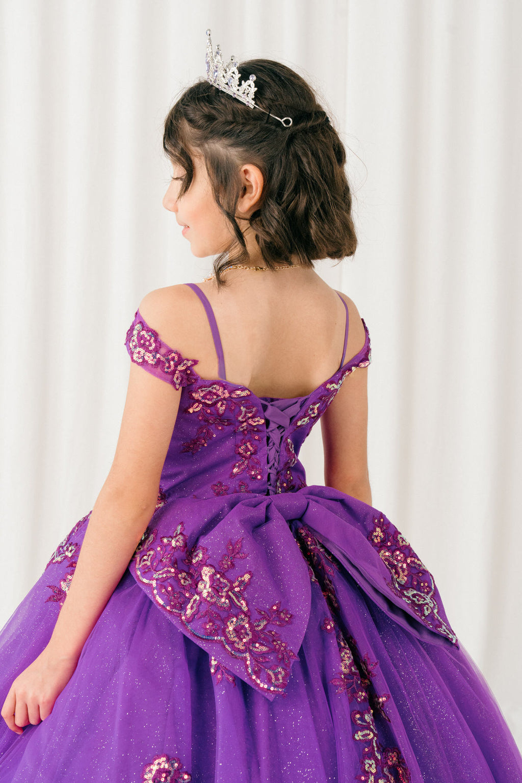 Vestido de Mini Quinceañera y Presentación con Brillo - Cinderella Couture 8405