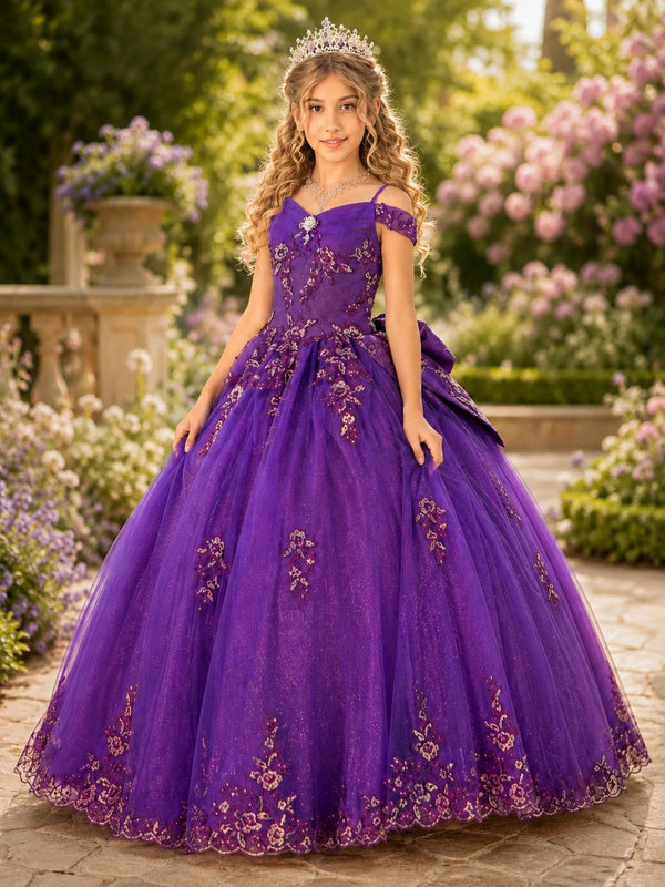 Vestido de Mini Quinceañera y Presentación con Brillo - Cinderella Couture 8405