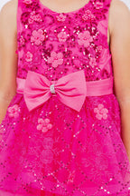 Vestido de Niña con Encaje, Tul y Moño Satinado - Cinderella Couture 9131
