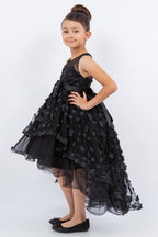 Vestido de Niña para Fiesta con Flores 3D - Cinderella Couture 9170