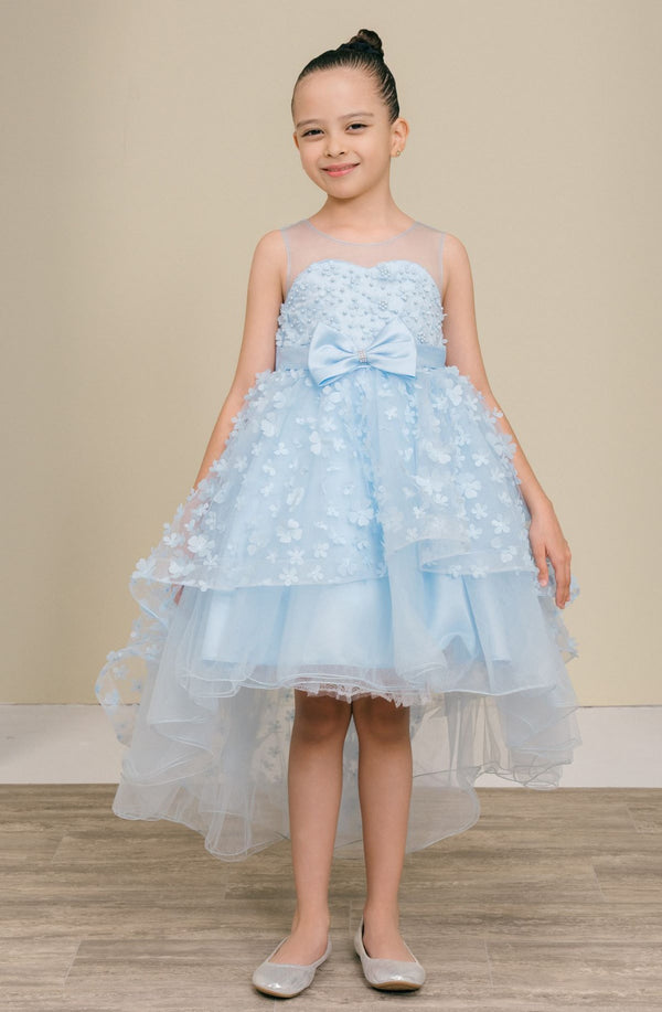 Vestido de Niña para Fiesta con Flores 3D - Cinderella Couture 9170