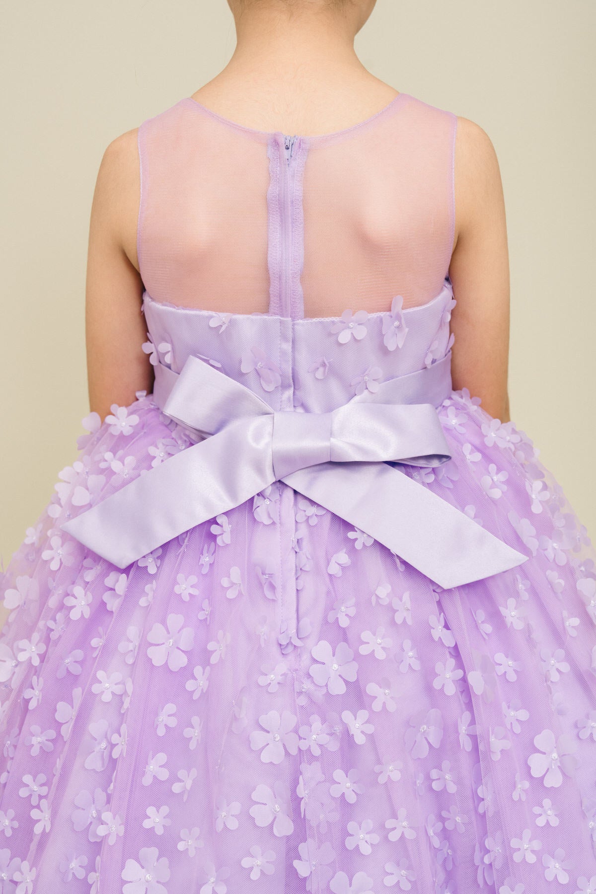 Vestido de Niña para Fiesta con Flores 3D - Cinderella Couture 9170