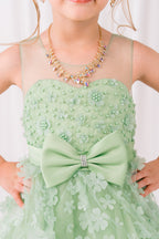 Vestido de Niña para Fiesta con Flores 3D - Cinderella Couture 9170