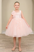 Vestido de Niña con Tul y Moño Desmontable - Cinderella Couture 9178