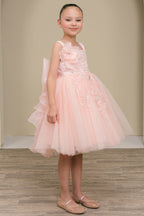 Vestido de Niña con Tul y Moño Desmontable - Cinderella Couture 9178
