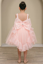 Vestido de Niña con Tul y Moño Desmontable - Cinderella Couture 9178