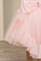 Vestido de Niña con Tul y Moño Desmontable - Cinderella Couture 9178