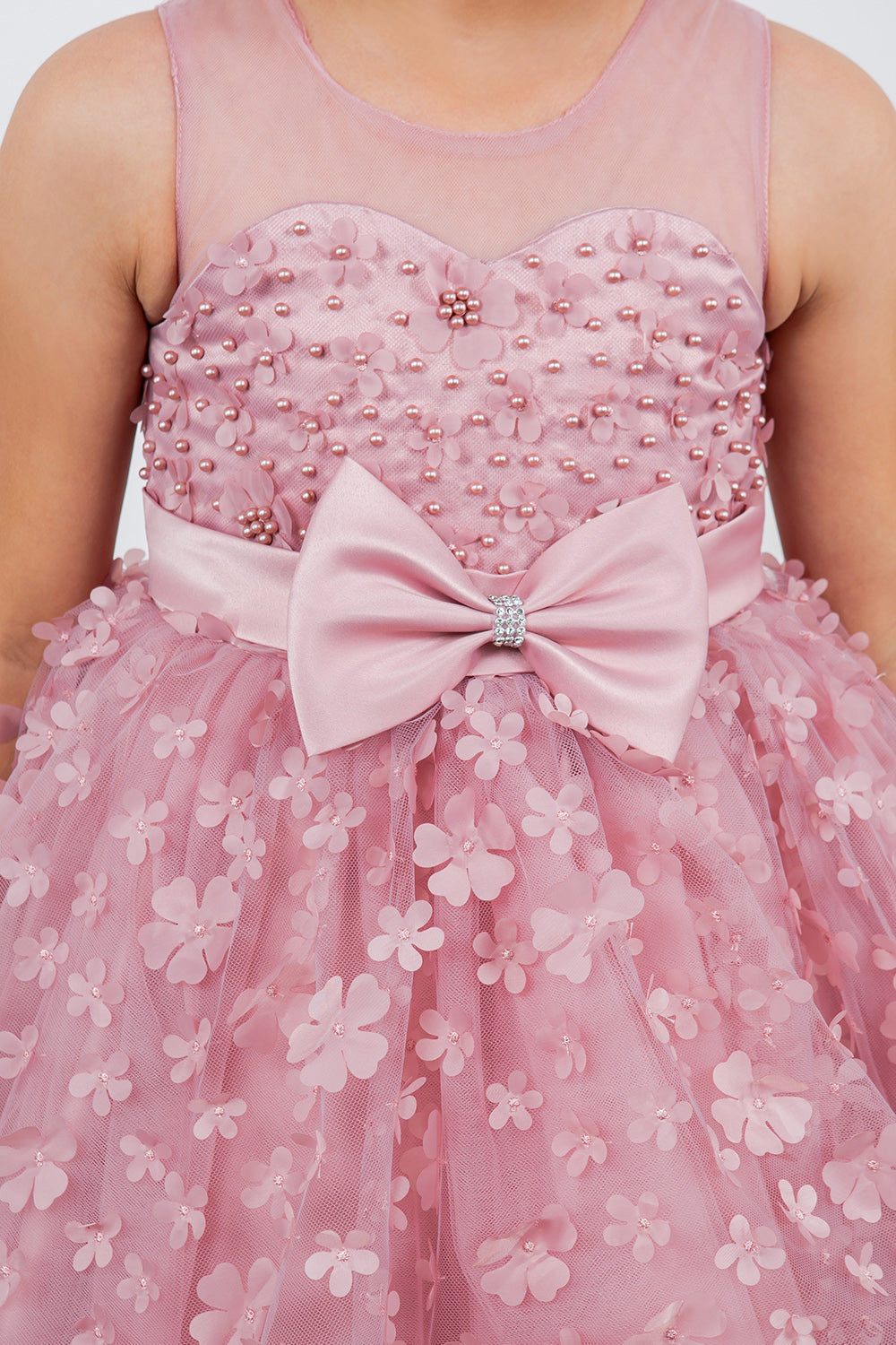 Vestido de Niña para Fiesta con Flores 3D - Cinderella Couture 9170