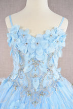 Vestido de Niña Princesa con Capa y Flores 3D - GLS by Elizabeth K GK105