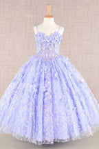 Vestido de Niña Princesa con Capa y Flores 3D - GLS by Elizabeth K GK105