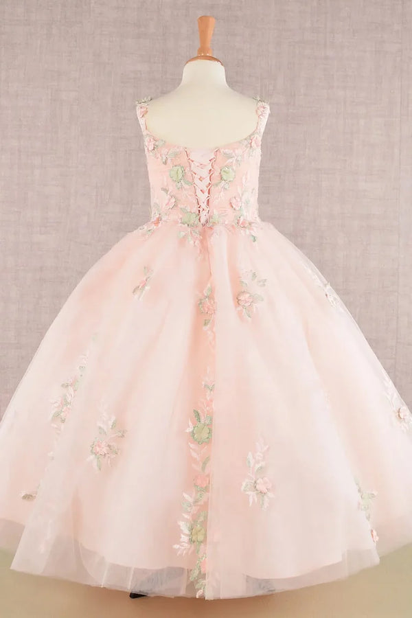 Vestido de Niña con Bordados Florales - GLS Kids by Elizabeth K (GK109)