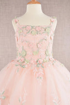 Vestido de Niña con Bordados Florales - GLS Kids by Elizabeth K (GK109)