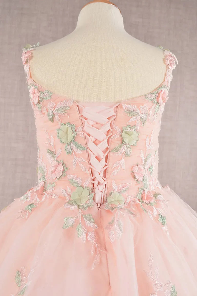 Vestido de Niña con Bordados Florales - GLS Kids by Elizabeth K (GK109)