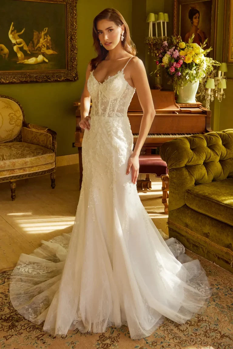 Vestido de Novia Corte Trompeta con Capa - GL3532 GLS by Gloria