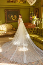 Vestido de Novia Corte Trompeta con Capa - GL3532 GLS by Gloria