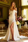 Vestido de Novia de Satén con Lazo Desmontable - GL3545 GLS by Gloria