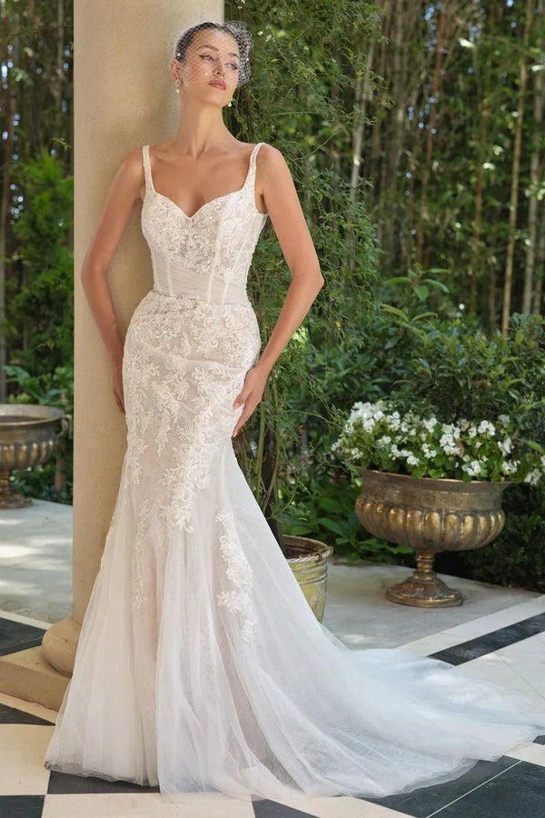 Ladivine Mermaid Wedding Dress with Train (Cinderella Divine) | WL068 