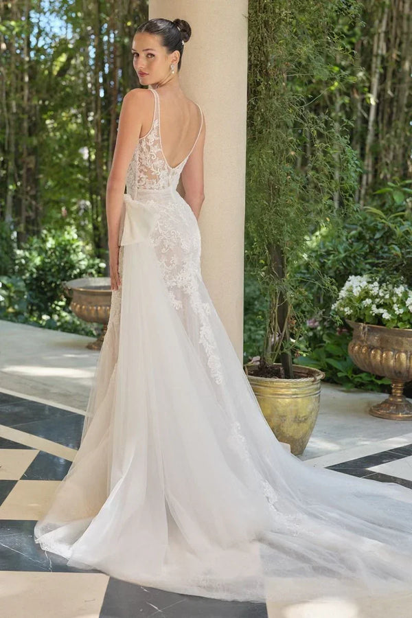 Ladivine Mermaid Wedding Dress with Train (Cinderella Divine) | WL068 
