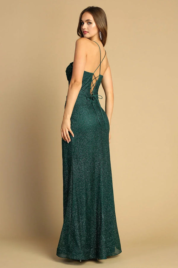 Glitter Long Party Dress - Adora Design 3169