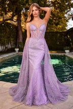 Vestido de Fiesta con Sobrefalda de Tul - La Divine C167