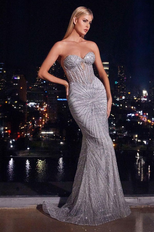 Vestido de Fiesta Strapless - La Divine J871