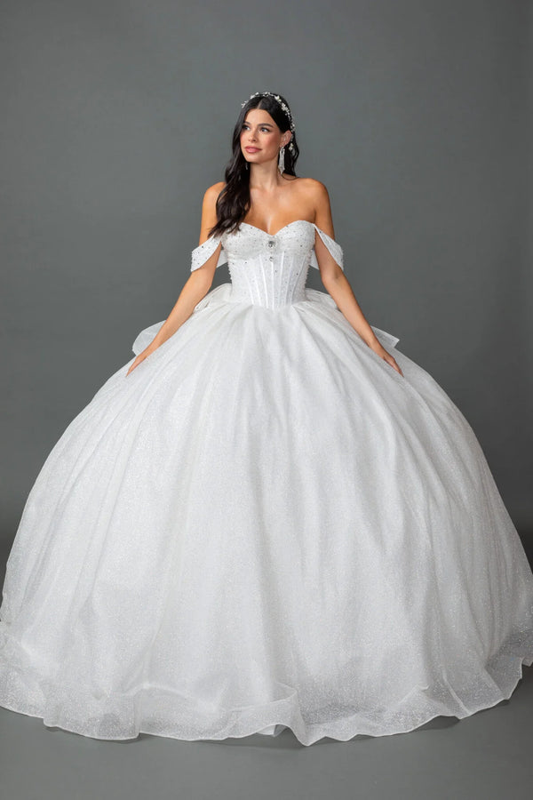 Shiny Tulle Princess Cut Wedding Dress - Dancing Queen (0306)