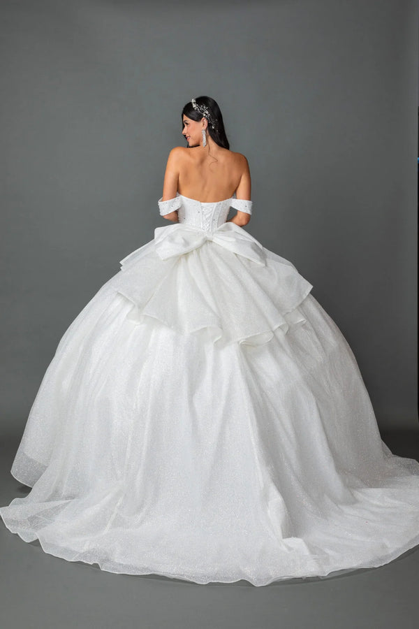 Shiny Tulle Princess Cut Wedding Dress - Dancing Queen (0306)