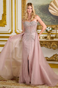 Vestido de Fiesta Corte A con Sobrefalda Elizabeth K - GL3668