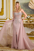 Vestido de Fiesta Corte A con Sobrefalda Elizabeth K - GL3668