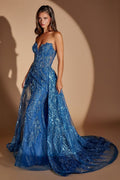 Vestido de Fiesta con Sobrefalda Desmontable La Divine - CM393