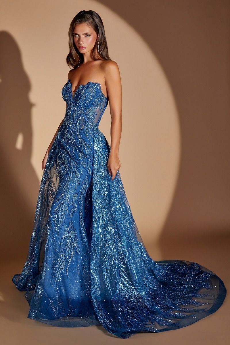 Vestido de Fiesta con Sobrefalda Desmontable La Divine - CM393