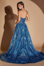Vestido de Fiesta con Sobrefalda Desmontable La Divine - CM393