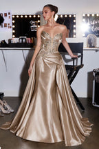 Vestido de Fiesta Corte Sirena con Sobrefalda La Divine CDS568