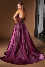 Vestido de Fiesta Corte Sirena con Sobrefalda La Divine CDS568