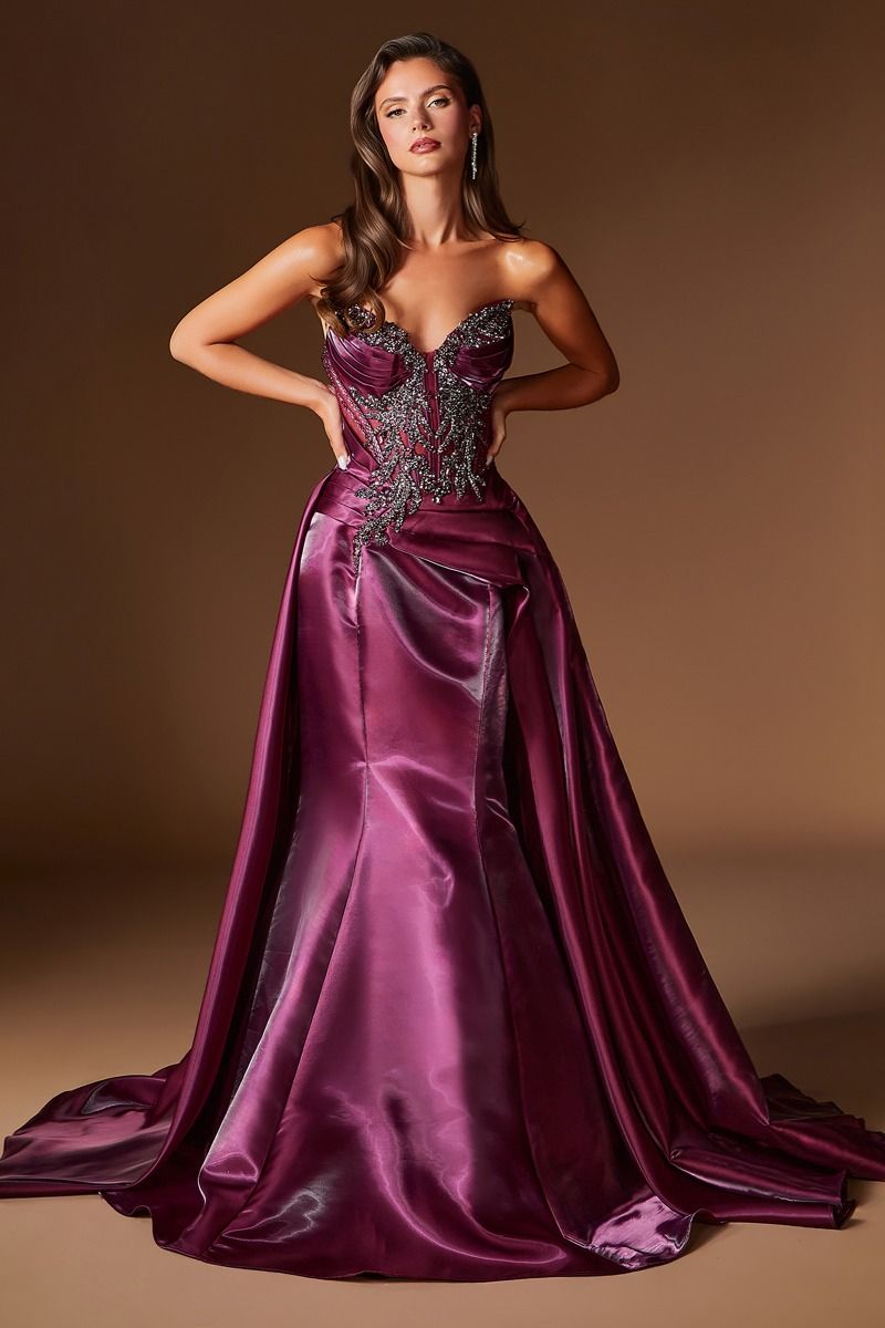 Vestido de Fiesta Corte Sirena con Sobrefalda La Divine CDS568
